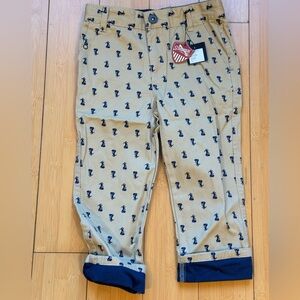 NEW! WITH TAGS! Sovereign Code Dinosaur Pattern Khaki Chino Kids Pants Sz 3T